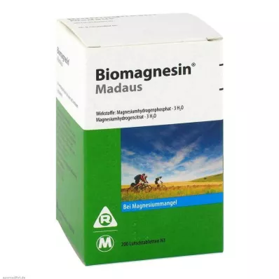 BIOMAGNESIN Madaus sugtabletter, 200 kapslar