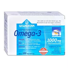 GESUNDFORM Omega-3 1 000 mg Vega mjuka kapslar, 100 kapslar