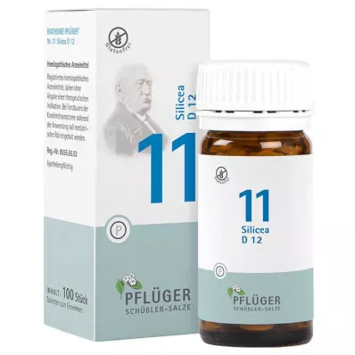 BIOCHEMIE Pflüger 11 Silicea D 12 tabletter, 100 st