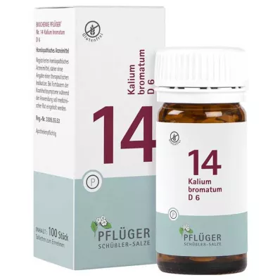 Biochemistry Pflueger 14 kaliumbromat.D 6 tabletter, 100 st