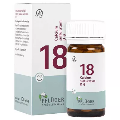 Biochemistry Pflueger 18 Calcium sulfuratum D 6 tabletter, 100 st Biochemistry Pflueger 18 Calcium sulfuratum D 6 tabletter, 100 st