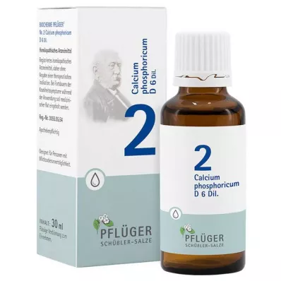 Biochemistry Pflueger 2 Calcium phosphoricum D 6 droppar, 30 ml Biochemistry Pflueger 2 Calcium phosphoricum D 6 droppar, 30 ml