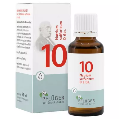 Biochemistry Pflueger 10 Natrum sulfuricum D 6 droppar, 30 ml Biochemistry Pflueger 10 Natrum sulfuricum D 6 droppar, 30 ml