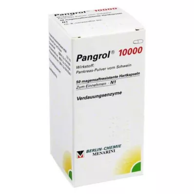 PANGROL 10 000 hårda kapsyler med enteric-coated pell, 50 st