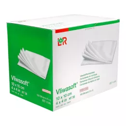 VLIWASOFT Fleece-kompresser 10x10 cm sterila 4 l., 150 st