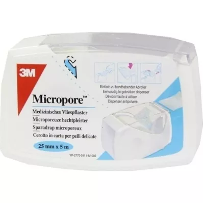 MICROPORE Icke-vävd gips 2,5 cm x 5 m med avrivning 1530NP-1SD, 1 st