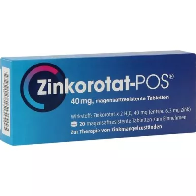 ZINKOROTAT POS enterotabletter, 20 st