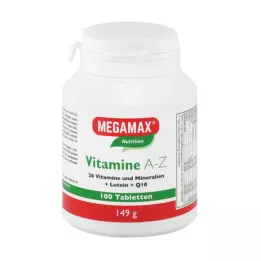 MEGAMAX Vitaminer A-Z+Q10+Lutein tabletter, 100 st