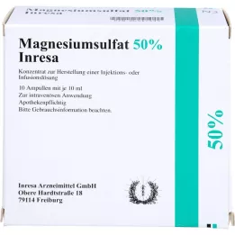 MAGNESIUMSULFAT 50% Inresa konc.för inj./inf.l., 10X10 ml