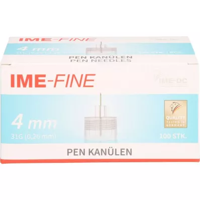 IME-fin Universal Pen Cannula 31 G 4 mm, 100 st