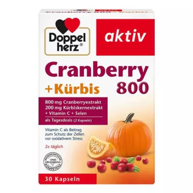 DOPPELHERZ Tranbär+Pumpkin Kapslar, 30 Kapslar DOPPELHERZ Tranbär+Pumpkin Kapslar, 30 Kapslar