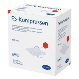 ES-KOMPRESSEN steril 5x5 cm 12x bulkförpackning, 20X5 st