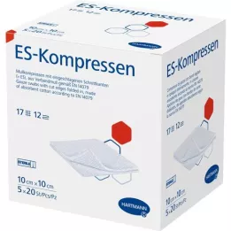 ES-KOMPRESSEN steril 10x10 cm 12x bulkförpackning, 5X20 st
