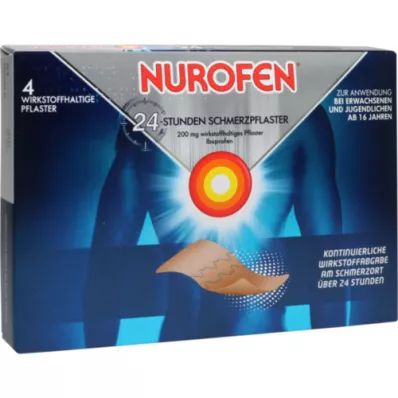 NUROFEN 24 timmars smärtplåster 200 mg, 4 st