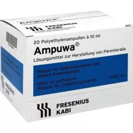 AMPUWA Plastampuller för injektion/infusion, 20X10 ml