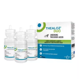 THEALOZ Duo ögondroppar, 3X10 ml