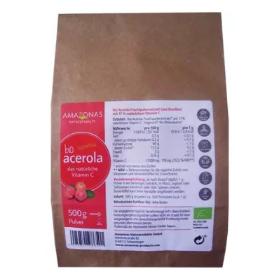 ACEROLA 100% organiskt rent naturligt Vit.C-pulver, 500 g ACEROLA 100% organiskt rent naturligt Vit.C-pulver, 500 g