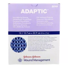 ADAPTIC 12,7x22,9 cm fuktigt sårförband, 12 st