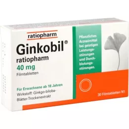 GINKOBIL-ratiopharm 40 mg filmdragerade tabletter, 30 st