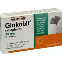 GINKOBIL-ratiopharm 40 mg filmdragerade tabletter, 60 st