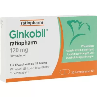 GINKOBIL-ratiopharm 120 mg filmdragerade tabletter, 30 st