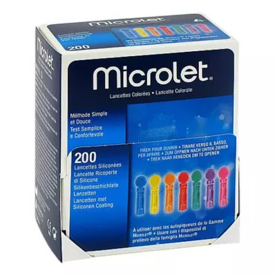 MICROLET Lancetter färgade, 200 st MICROLET Lancetter färgade, 200 st