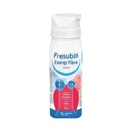 FRESUBIN ENERGY Fiber DRINK Jordgubb Dryckesflaska, 4X200 ml