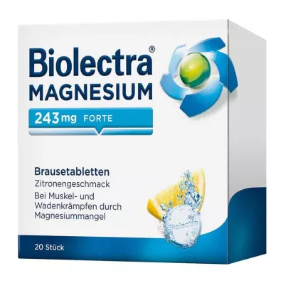 BIOLECTRA Magnesium 243 mg forte Citron Br. tbl, 20 st BIOLECTRA Magnesium 243 mg forte Citron Br. tbl, 20 st