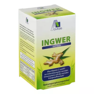 INGWER 500 mg kapslar+vitamin B1+C, 90 st