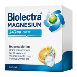 BIOLECTRA Magnesium 243 mg forte Orange brustabletter, 20 st