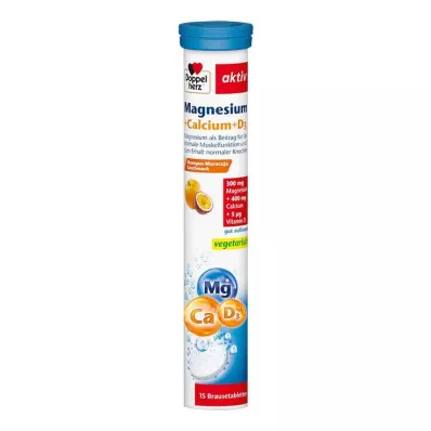 DOPPELHERZ Magnesium+Kalcium+D3 brustabletter, 15 st