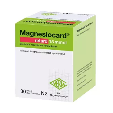 MAGNESIOCARD retard 15 mmol påse m.ret.filmtabl., 30 st MAGNESIOCARD retard 15 mmol påse m.ret.filmtabl., 30 st