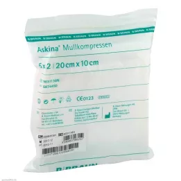 ASKINA Gasvävskompresser 10x20 cm sterila, 5X2 st