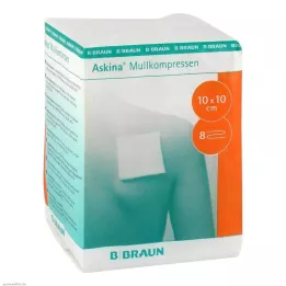 ASKINA Gasvävskompresser 10x10 cm icke-sterila 8x, 100 st