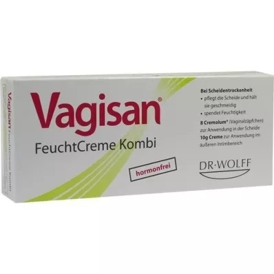 VAGISAN MoistCream Combi 8 ägg + 10 g kräm, 1 p