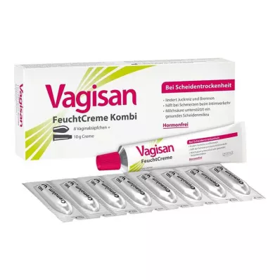 VAGISAN MoistCream Combi 8 ägg + 10 g kräm, 1 p
