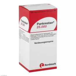 PANKREATAN 25 000 enterotäckta hårda kapslar, 100 st