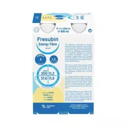 FRESUBIN ENERGY Fiber DRINK Vanilj Dryckesflaska, 4X200 ml