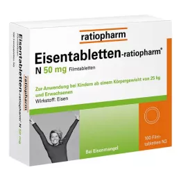 EISENTABLETTEN-ratiopharm N 50 mg filmdragerade tabletter, 100 st