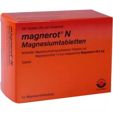 MAGNEROT N Magnesiumtabletter, 200 st