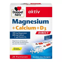 DOPPELHERZ Magnesium+Kalcium+D3 DIRECT Pellets, 20 st