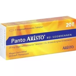 PANTO Aristo mot halsbränna 20 mg enterotabletter, 7 st