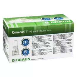OMNICAN fin Pen Cannula 31 G 0,25x6 mm, 100 st