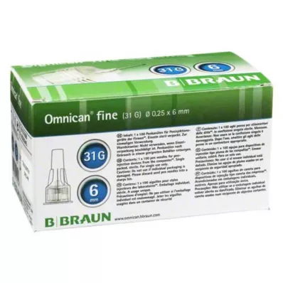 OMNICAN fin Pen Cannula 31 G 0,25x6 mm, 100 st