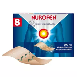 NUROFEN 24 timmars smärtplåster 200 mg, 8 st