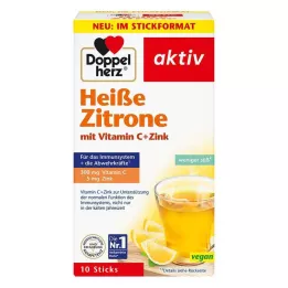 DOPPELHERZ vitamin C+zinkgranulat med varm citron, 10 st