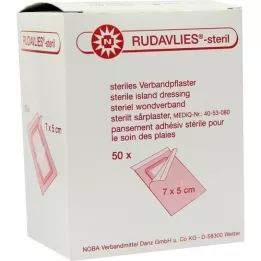RUDAVLIES-sterilt bandage plåster 5x7 cm, 50 st