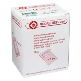 RUDAVLIES-sterilt bandage plåster 5x7 cm, 50 st