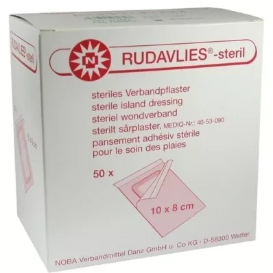 RUDAVLIES-sterilt bandageplåster 8x10 cm, 50 st