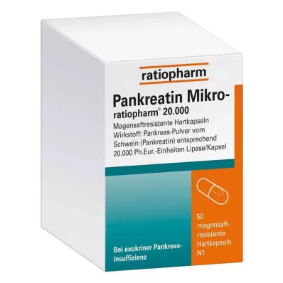 Pancreatin micro ratio.20000 maghårda kapslar, 50 st Pancreatin micro ratio.20000 maghårda kapslar, 50 st